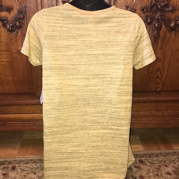 Lularoe Classic t yellow gray NWT XS - Picture 3 of 3